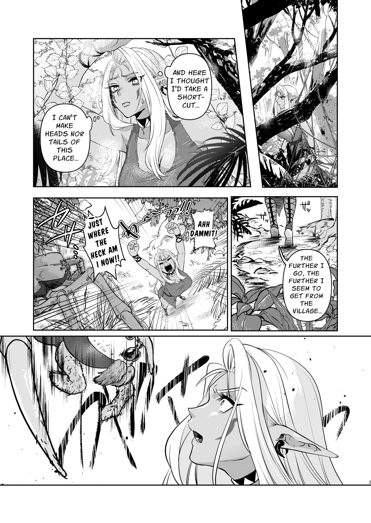 Hentai Manga Comic-The Dark Elf can't Resist-Read-2